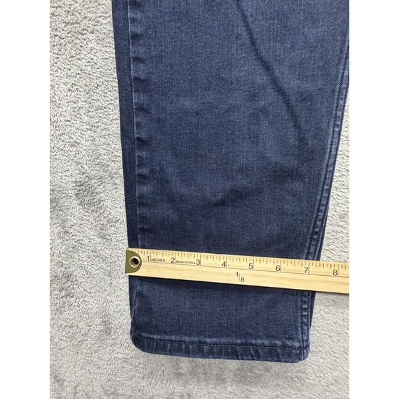 Levis 502 Performance Jeans Mens Dark Wash Blue Straight Stretch Measured 34x27 - Picture 2 of 10